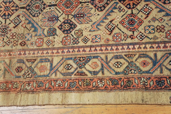 Intricate patterned vintage wool rug