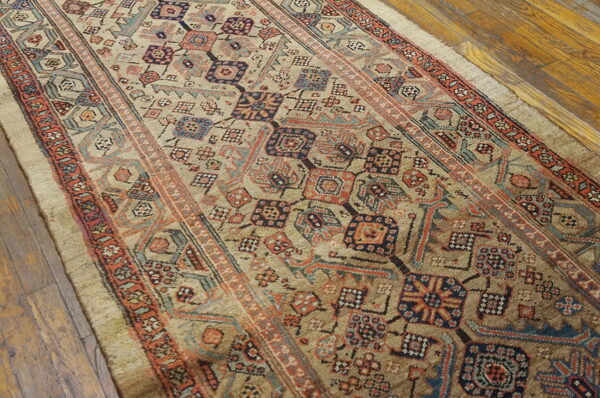 Intricate patterned vintage wool rug