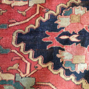 Colorful floral pattern on rug
