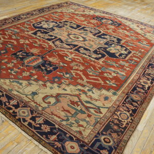 Colorful antique Persian rug design