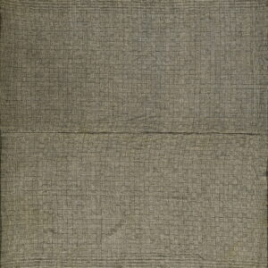 Muted olive green textile featuring a coarse, flatwoven basketweave and a horizontal center seam.