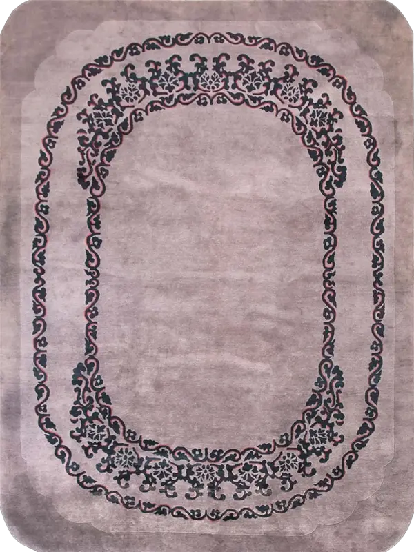 Minimalist solid gray open field design antique chinese deco room size carpet by rugs on net
