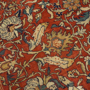 Colorful patterned antique wool rug