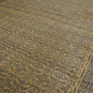 Intricate floral pattern on ivory background.