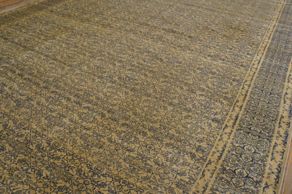 Intricate floral pattern on ivory background.