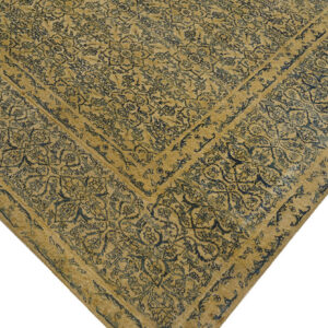 Intricate floral pattern on yellow background