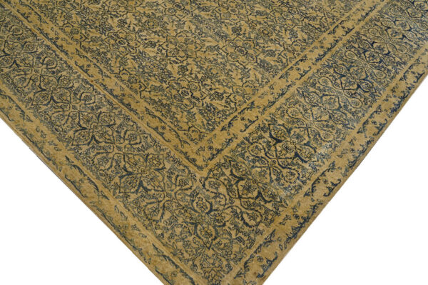 Intricate floral pattern on yellow background