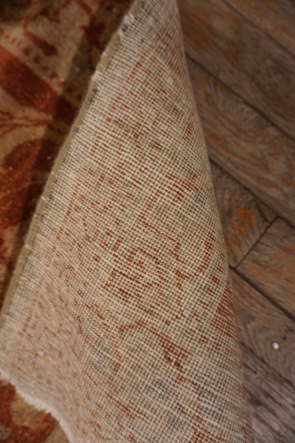 Close-up of vintage rug backing