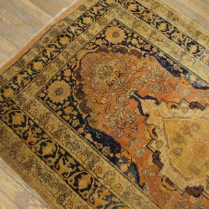 Ornate vintage Persian rug design.