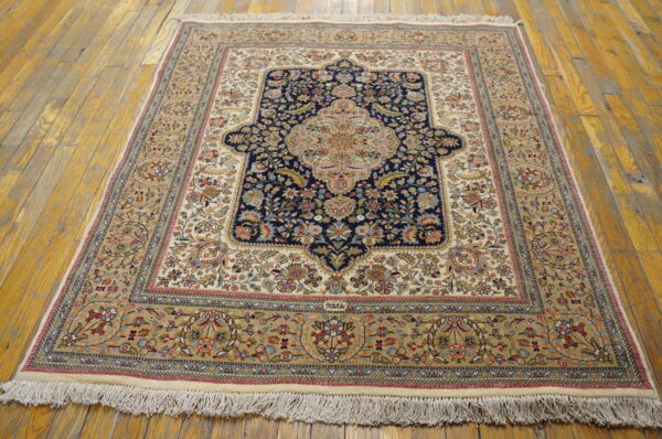 Intricate floral design on ivory background