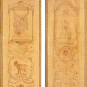 Pair of Scenic Antique 18th Century Beauvais French Tapestries