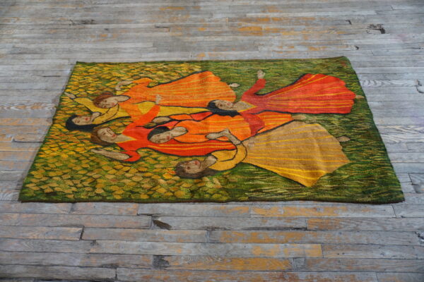 Colorful dancers on a vibrant background