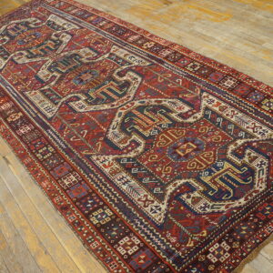 Colorful intricate traditional Turkish rug