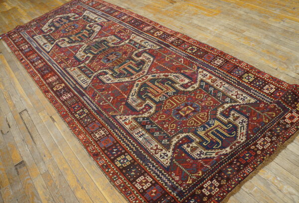 Colorful intricate traditional turkish rug