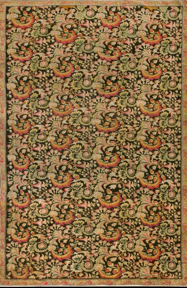 Intricate floral pattern on dark background