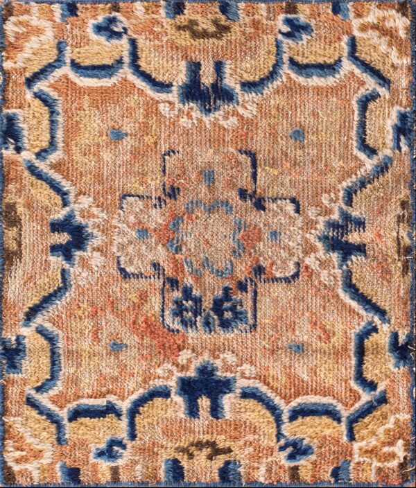 Antique wool 1800s rectangle knotted chinese - ningxia small scatter size rug