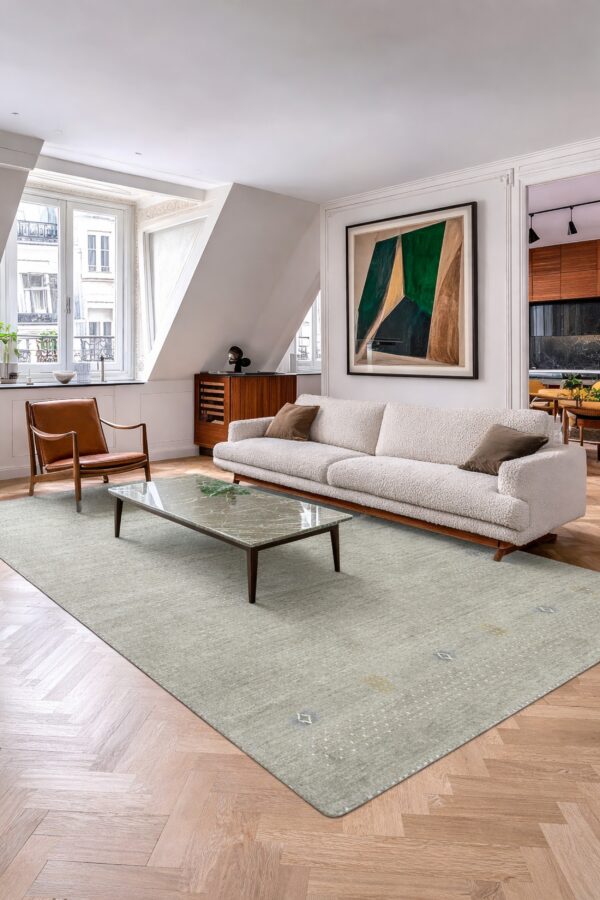 Freya gabbeh gray handmade wool rug - image 5