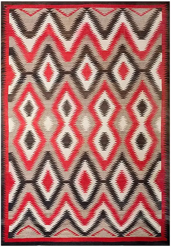Gray antique allover tribal geometric native american flat weave navajo rug by rugs on net