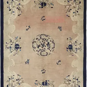Ivory Antique Wool Pile Room Size Chinese Peking Chinese Area Rug by Rugs On Net