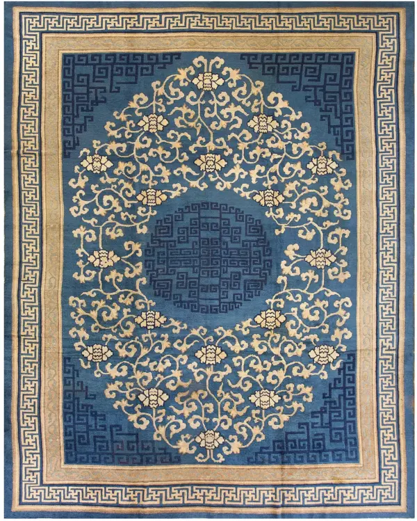 Magnificent cloud band design antique blue medallion peking chinese rug by rugs on net