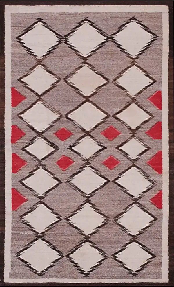 Native american flatweave antique navajo allover tribal geometric rug by rugs on net
