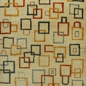 Geometric patterns in warm colors.