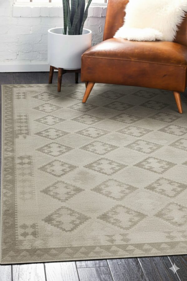 Brenda para gray flatweave wool rug - image 9