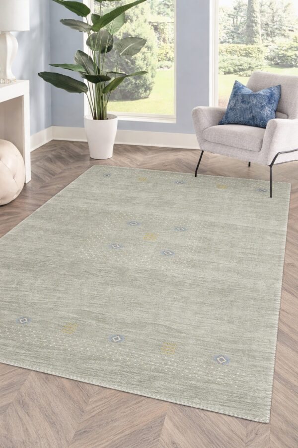 Freya gabbeh gray handmade wool rug - image 8