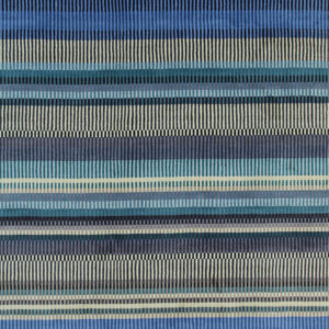 Blue striped wool rug design