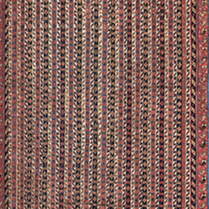 Colorful striped antique hallway runner