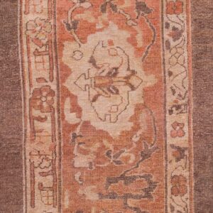 Intricate coral-patterned vintage hallway runner