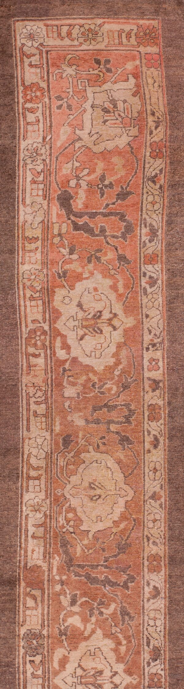 Intricate coral-patterned vintage hallway runner