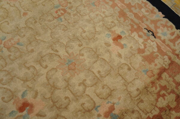 Pair of rustic antique cloud band chinese art deco area rugs - image 7