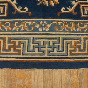 Intricate floral design on navy background