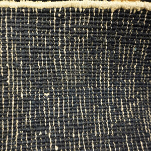 Close-up of textured blue rug