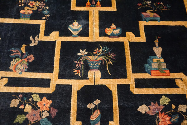 Colorful floral patterns on dark background