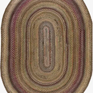 Room Size Oval Shape American Antique Braided Modernist Area Rug by Rugs On Net