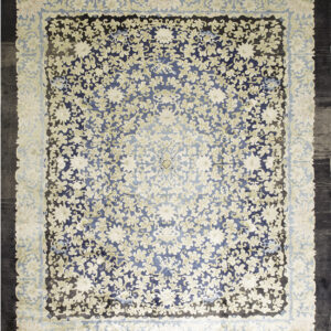 Intricate floral design in blue