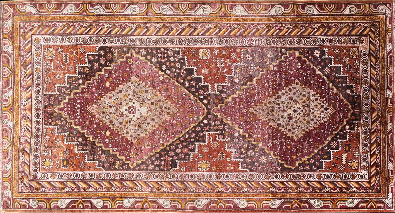 Antique khotan room size wool brown rug with traditional styling and earth tones - by rugs on net