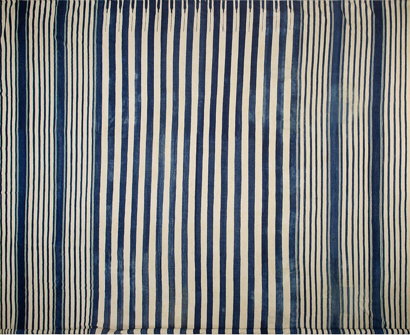 Full view of an antique large cotton flat weave rug in neutral ivory and beige tones - by rugs on net