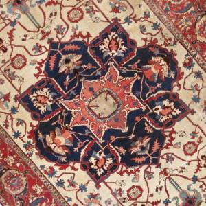 Antique tribal persian serapi rug by rugs on net