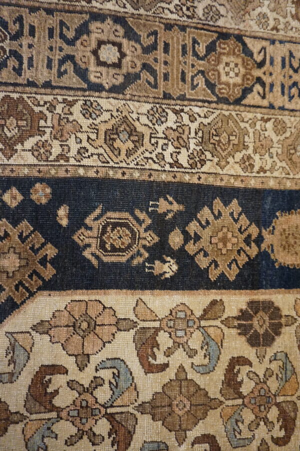 Antique long and narrow northwest persian tribal baisley pattern gallery rug - image 7