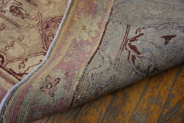 Large classic burgundy background antique mid 19th century indian agra carpet - image 10