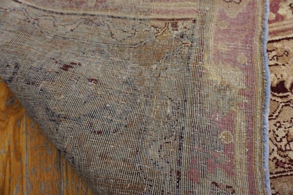 Large classic burgundy background antique mid 19th century indian agra carpet - image 2