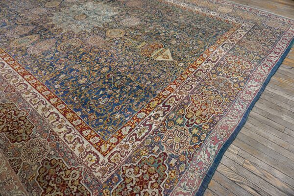 Beautiful ardabil design antique late 19th century indian agra gonbad rug - image 2