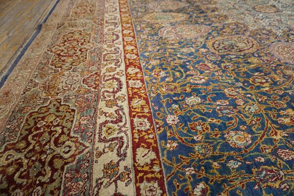 Beautiful ardabil design antique late 19th century indian agra gonbad rug - image 4