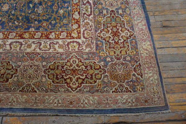 Beautiful ardabil design antique late 19th century indian agra gonbad rug - image 5