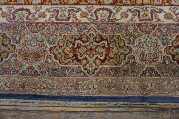Beautiful ardabil design antique late 19th century indian agra gonbad rug - image 6