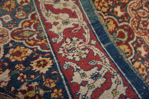 Beautiful ardabil design antique late 19th century indian agra gonbad rug - image 8