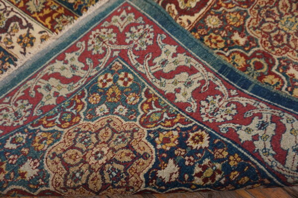 Beautiful ardabil design antique late 19th century indian agra gonbad rug - image 9